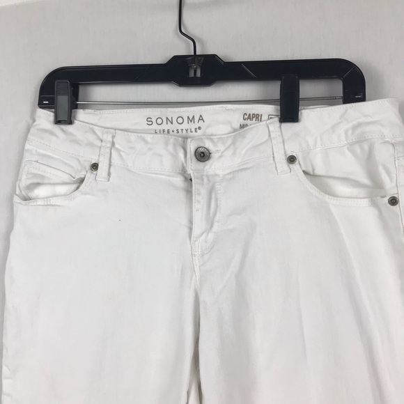 Sonoma White Denim Capris - Picture 2 of 6